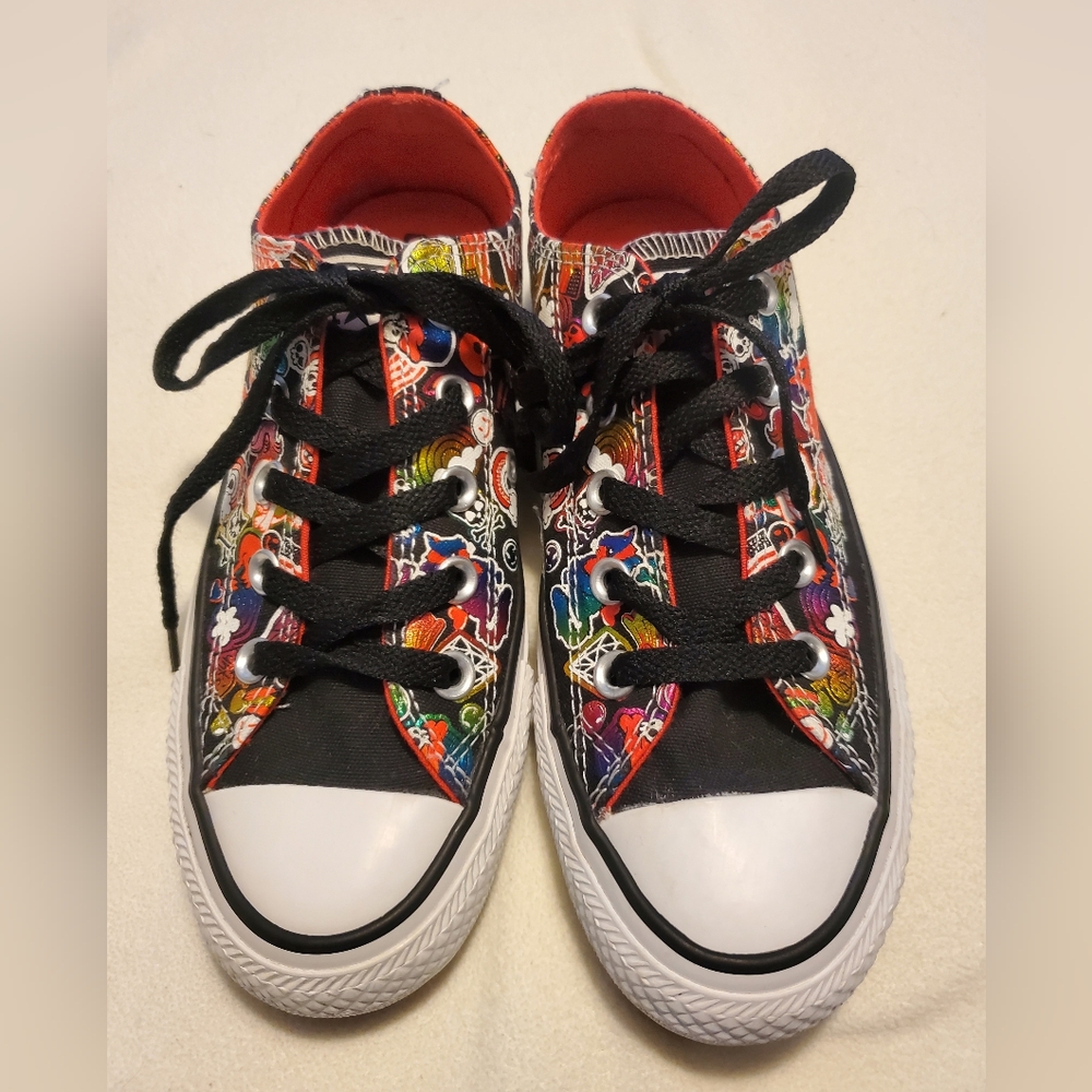 Converse Chuck Taylor All Star Rainbow My Little Pony Graffiti Size 5.5 Girls.